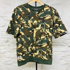 Bape Short Sleeve Sweatshirt Pockets Woodland Camo Green A Bathing Ape Small